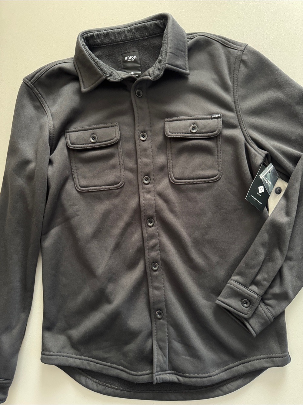 Union Lightweight Charcoal Shirt Jacket - Men's